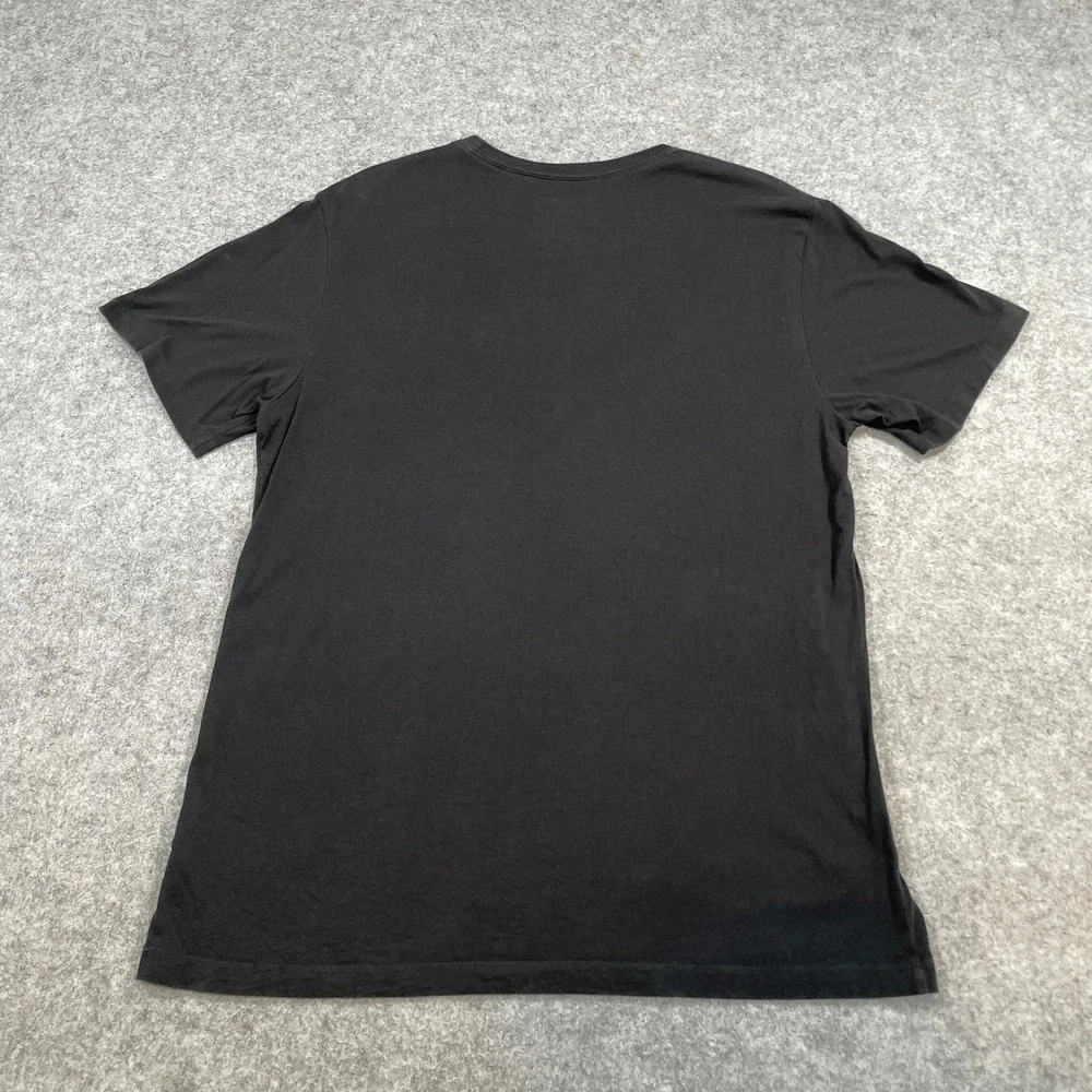True Religion Mens T-Shirt L Black Graphic Buddha Guitar World Tour Tee
